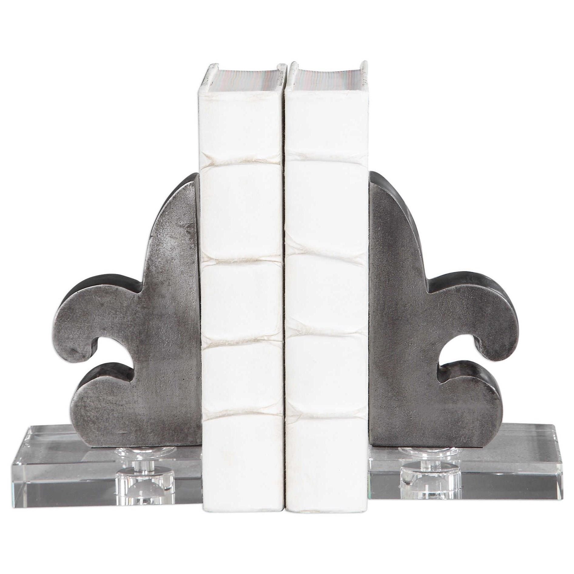 Uttermost Accessories 17506 Lily FleurDeLis Bookends Set/2 Wayside